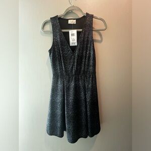 NWT Everly Pleated Flare Sparkle Dress